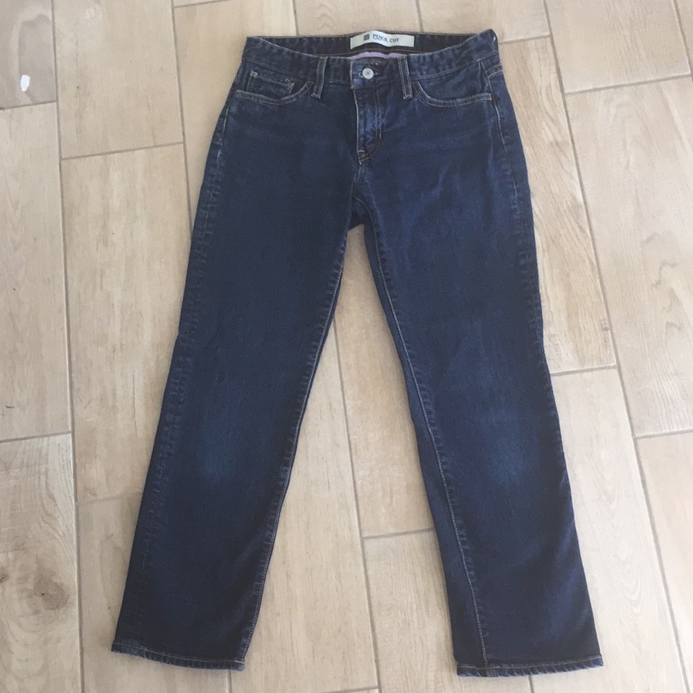 GAP pencil cut stretch dark denim jeans EUC